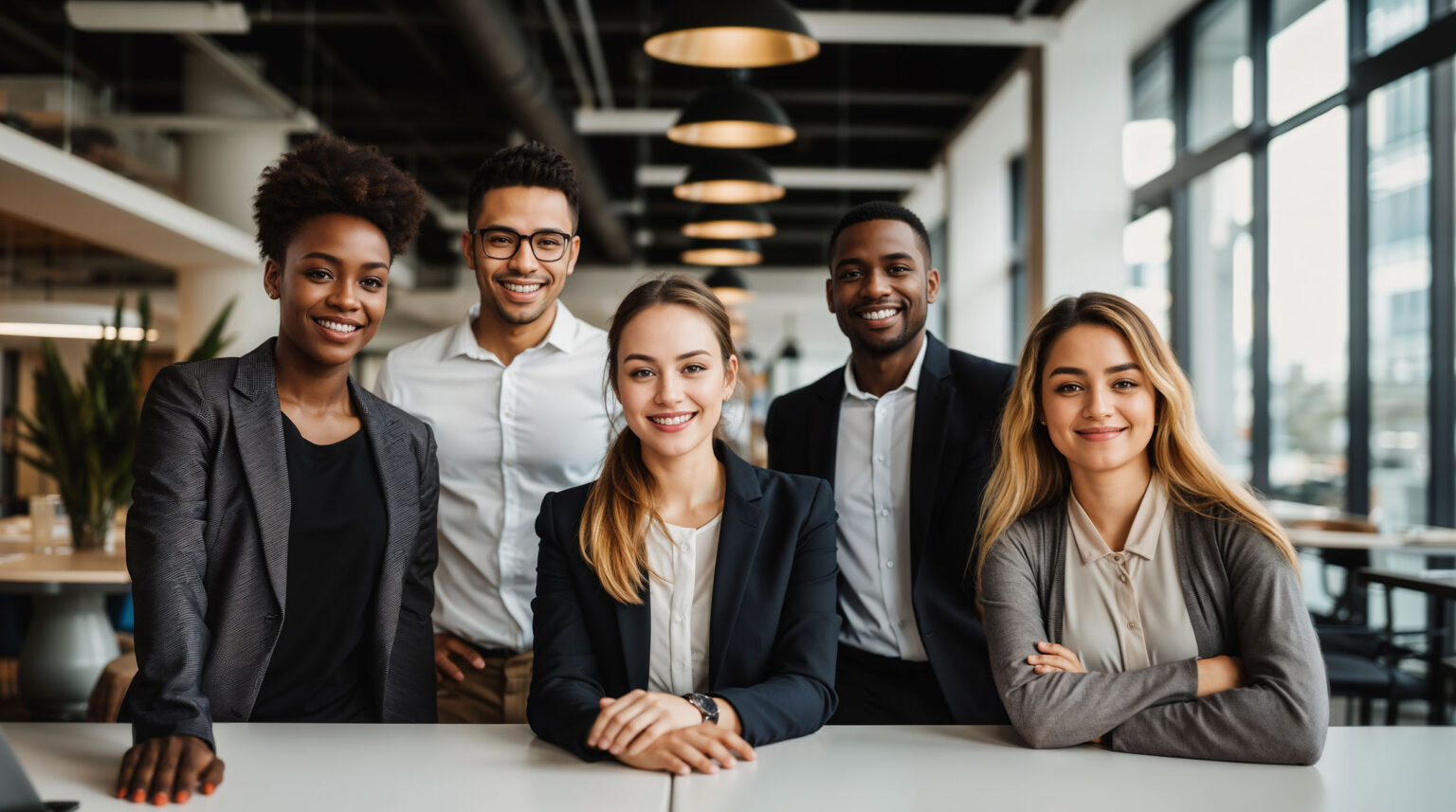 Group of young professionals in an office
