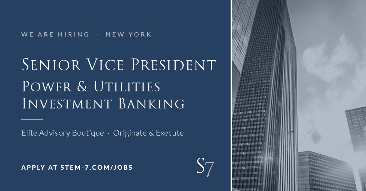 Stem7 – Senior Vice President, Power & Utilities Investment Banking, New York (landscape)
